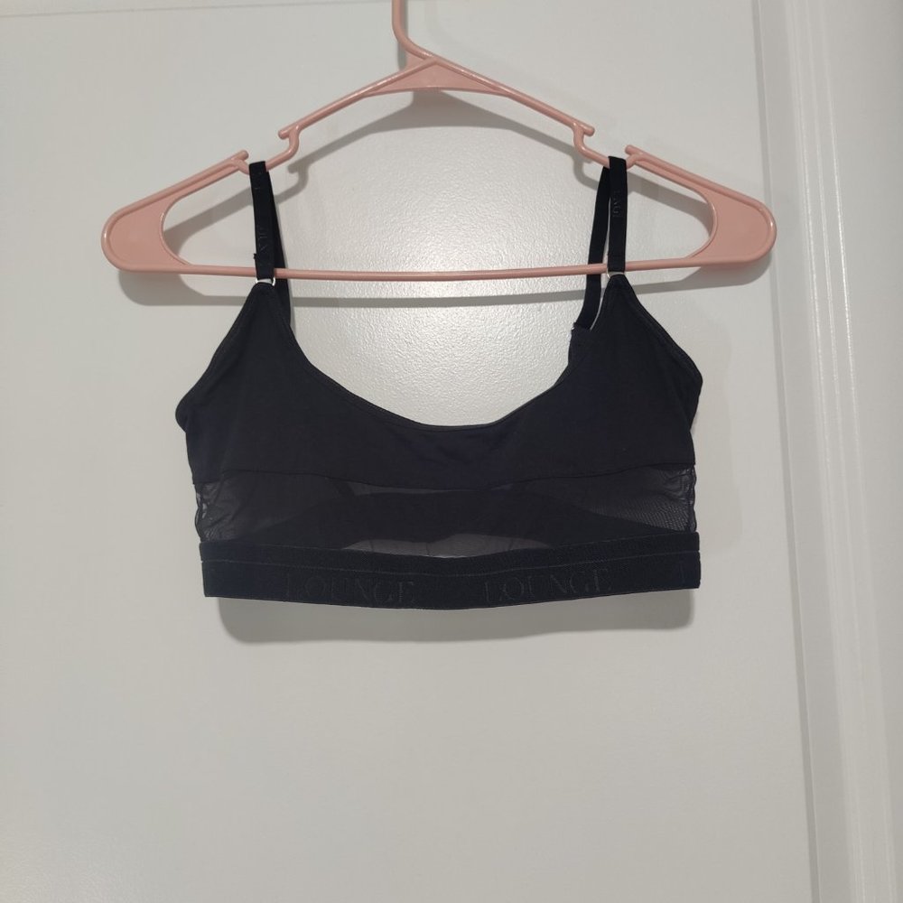 Lounge Intimates Black mesh bra - XS